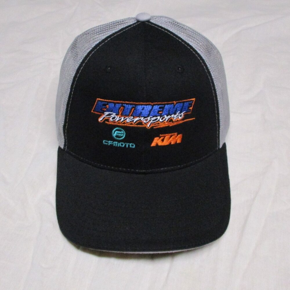 Extreme‎ Power Sports Mesh Back Trucker Style Hat Black & Gray Men | One size